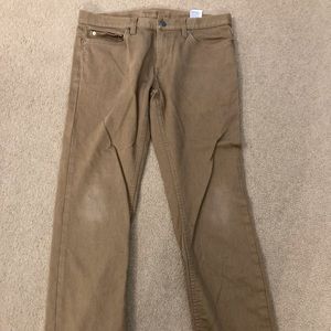 Banana Republic Mens Slim Travelers Pants Khaki 32 x 30